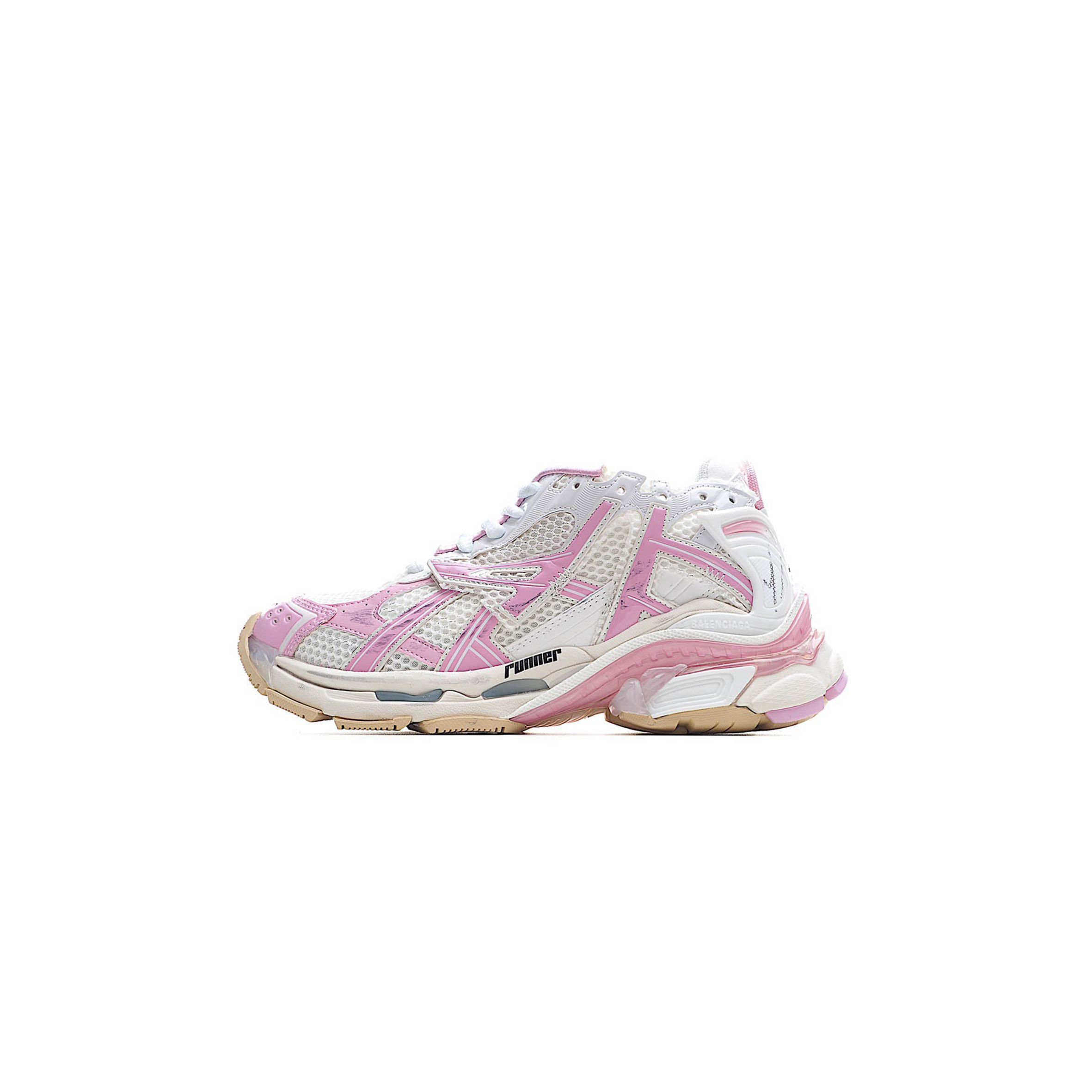 Ba*len*cia*ga runner mesh trimmed nylon sneakers 677402w3rb39059